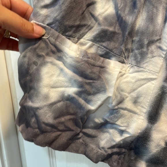 XCVI Izara Tie Dye Velour Trim Cardigan Jacket Sweatshirt Sweater L/XL - Picture 7 of 8